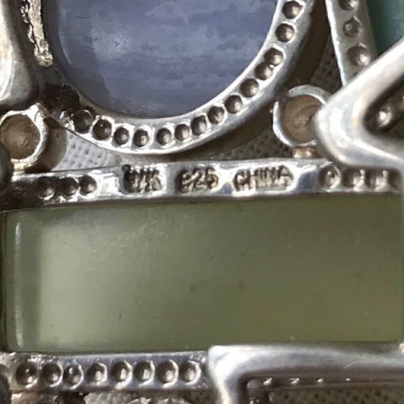 925 silver real amethyst  real stones necklace​ - Picture 7 of 8